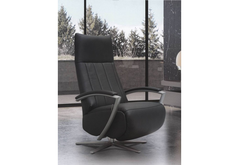 SILLON RELAX MANUAL ACTIVADOR PISTON DE GAS TAPIZADO:MUNICH SUEDE BLACK