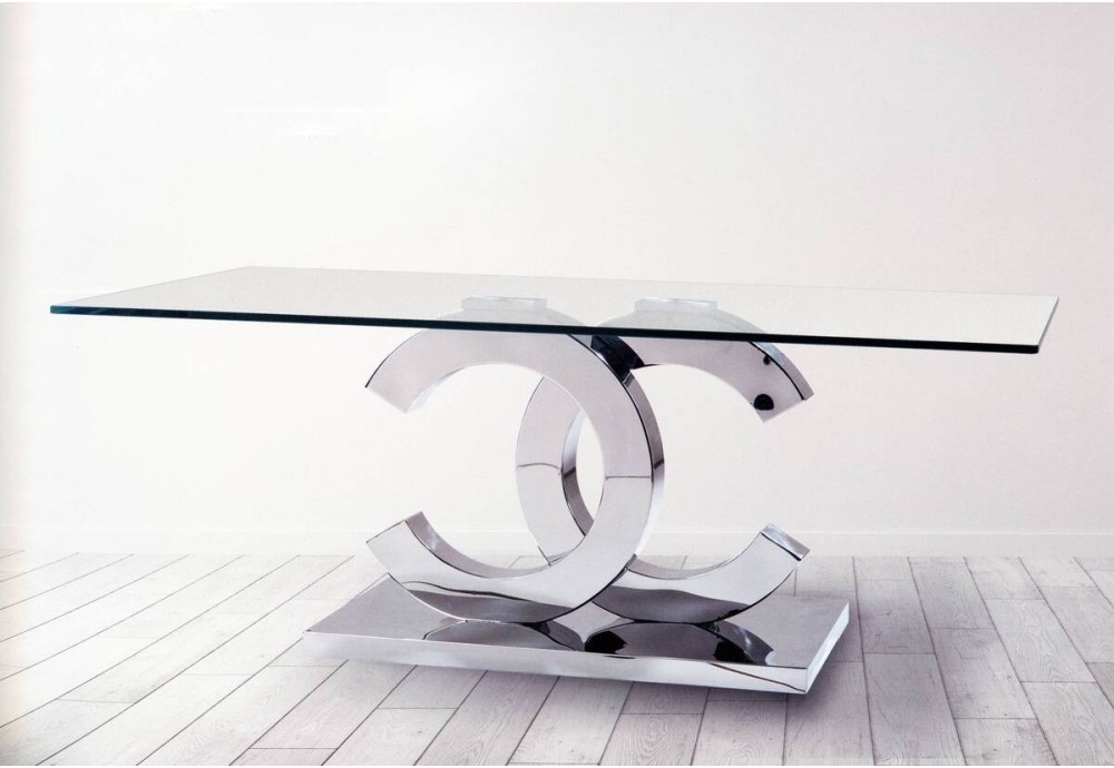 MESA COMEDOR CRISTAL 180 CM.