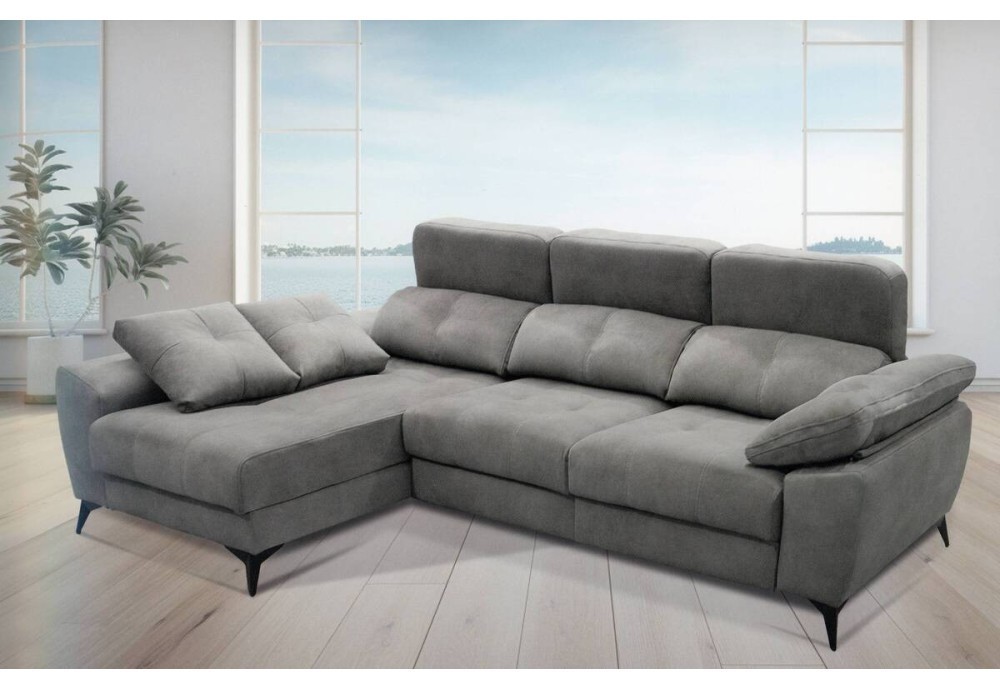 SOFA 3 PLAZAS+CHAISELONGUE V.F.IZQ. TAPIZADO:ESTRELLA 19